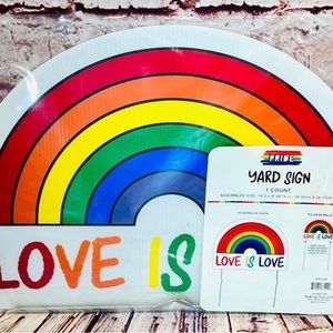 2 - Pride Yard Signs LGBTQ Love is Love & Stronger Together